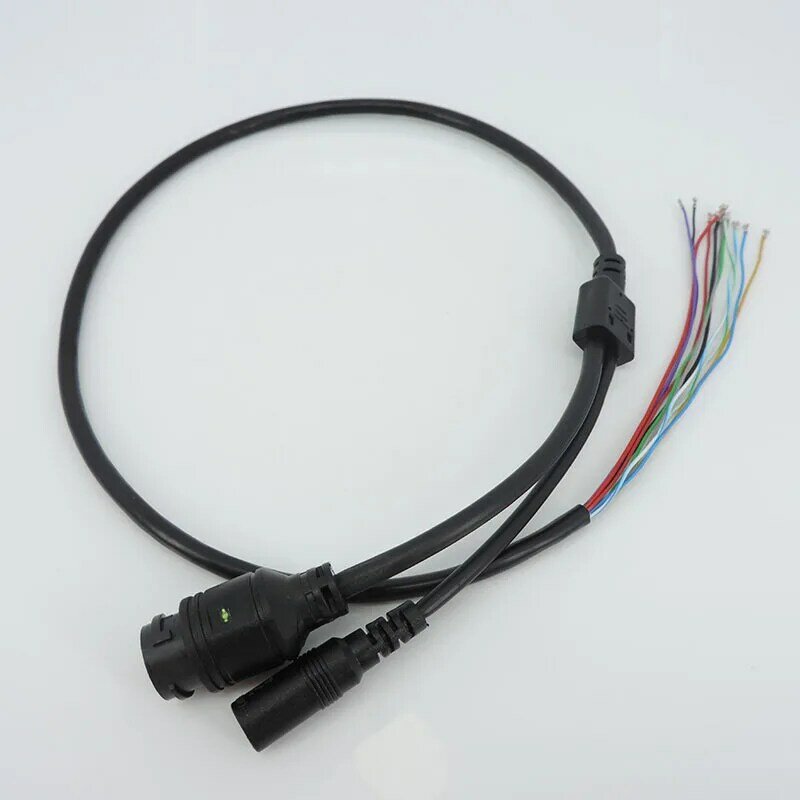 Cable de alimentación de vídeo para cámara de red CCTV, dispositivo de 11 núcleos, POE, IP, módulo PCB, conector hembra RJ45 DC, impermeables con 4/5 Terminlas (+) 7/8(-)