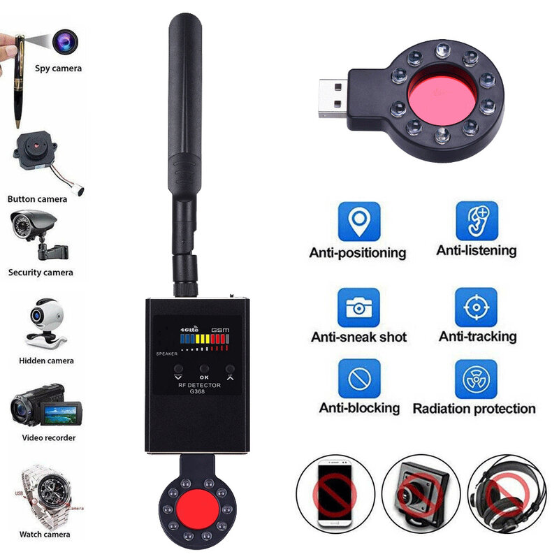 Anti Spy Draadloos Rf-Signaal Detecteert Bug Gsm Gps Tracker Verborgen Camera Finder Audio Afluisteren Apparaten Militaire Professional