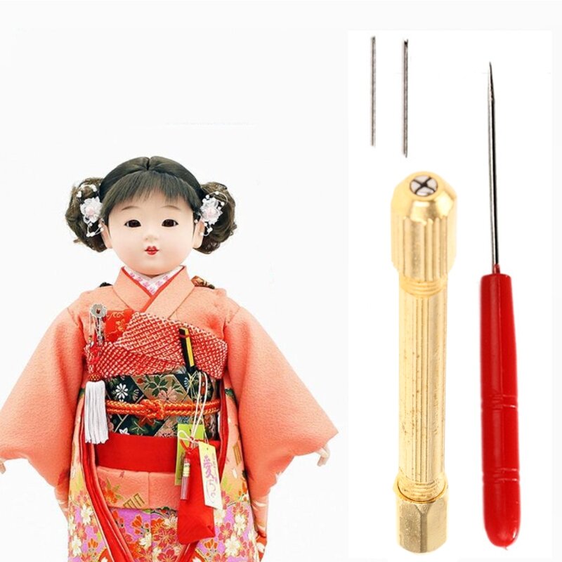 Diy para kits bonecas ferramenta cabelo reproduzir agulha reenraizamento ferramenta titular para mini bonecas juntas blyth