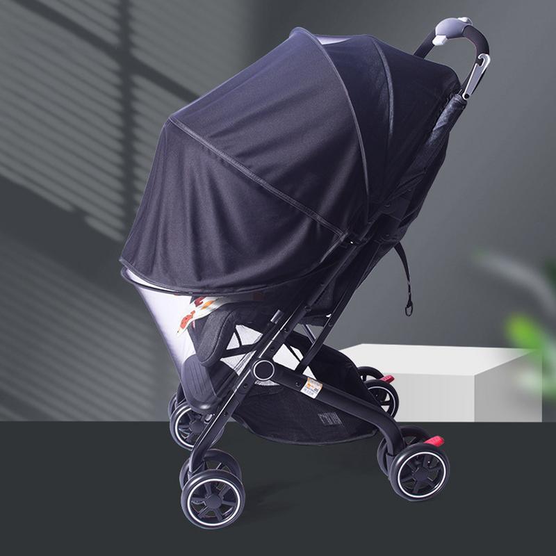 Stroller Fly Net Cover Kids Fly Net Mesh Canopy Sun Shade Protective Uv Protection Cover Adjustable Kids Mesh Extender For