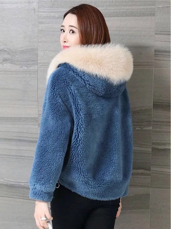 2023 inverno moda Casual giacca donna corto abbigliamento donna cappotto invernale donna cappotto in pelliccia sintetica imitazione volpe giacca in peluche