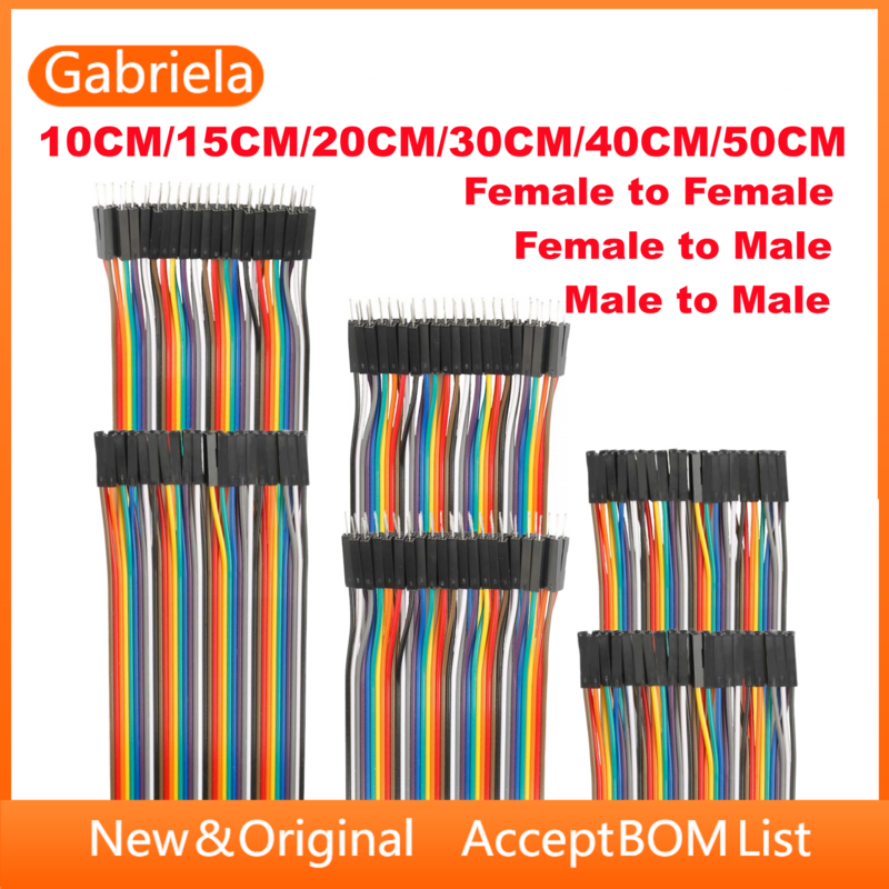Dupont Line 2.54MM 10CM 20CM 30CM 40Pin Male to Male Male to Female Female to Female Jumper Wire Dupont Cable for Arduino DIY