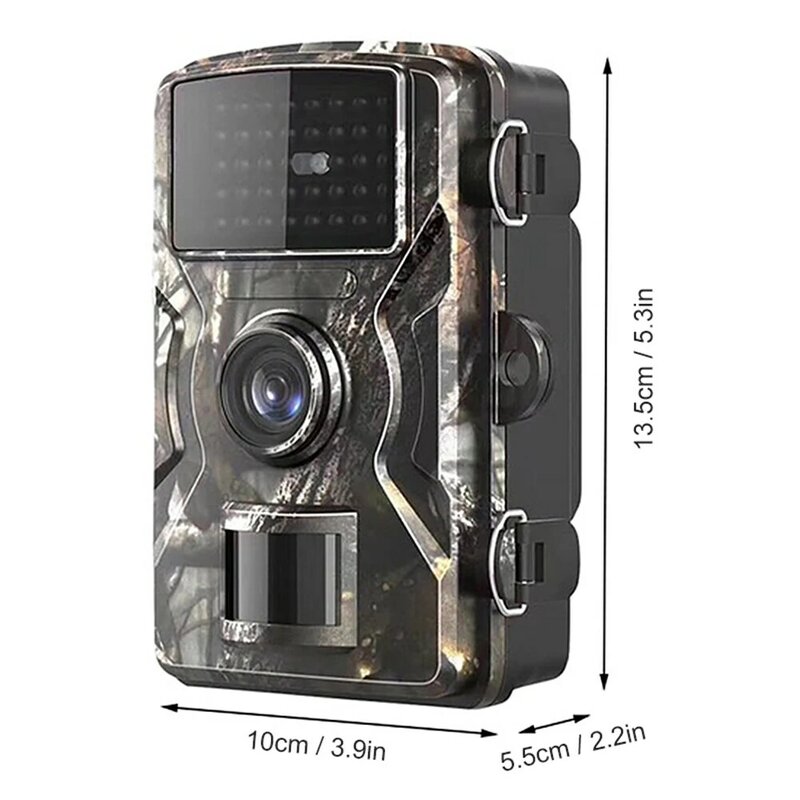 Dl001 caça trail camera 16mp 1080p wildlife scouting câmera com 12m visão noturna sensor de movimento ip66 impermeável trail camera
