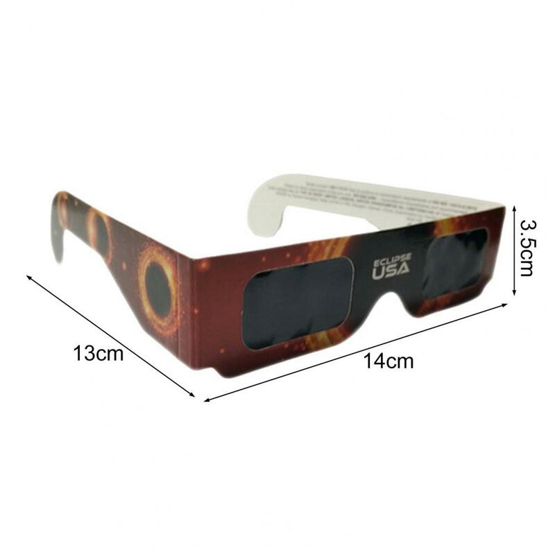 Sun Viewing Glasses 10/30/50 Pcs Solar Eclipse Glasses Safety Viewing Block for Harmful Uv Light Lightweight Unisex Translucent