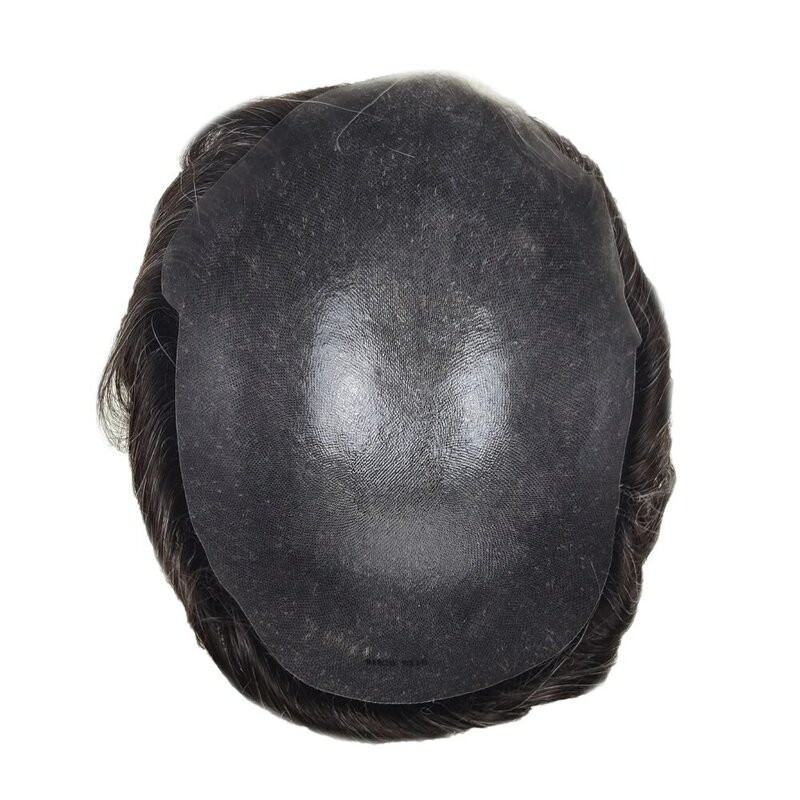 0,1 мм Прочный полноразмерный парик из искусственной кожи европейские человеческие волосы парик натуральный парик мужской капиллярный протез Мужская система волос