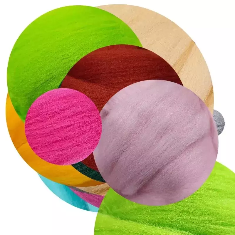 66S Grundlegende Farbe Serie Wolle Fibre für Nadel Filzen Nass Filzen Wolle Filzen Handgemachte Spinning DIY Handwerk Materialien