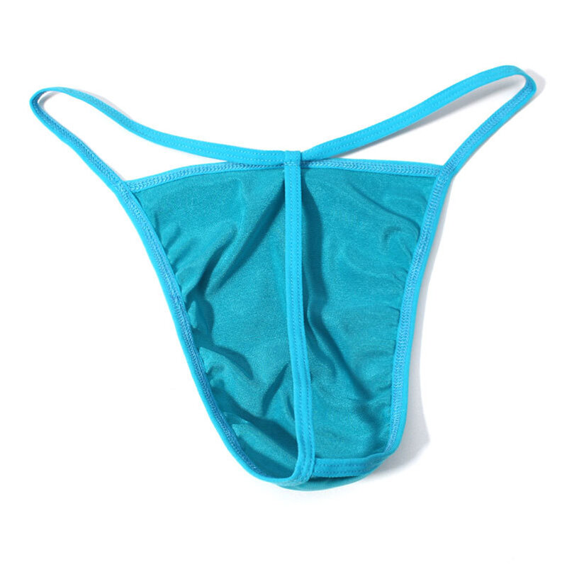 Men‘s Sexy Thongs T-back Brief Bikini Shiny Glossy G Strings Male Panties Erotic Lingerie Low Waist Hot Pants Sensual Underwear