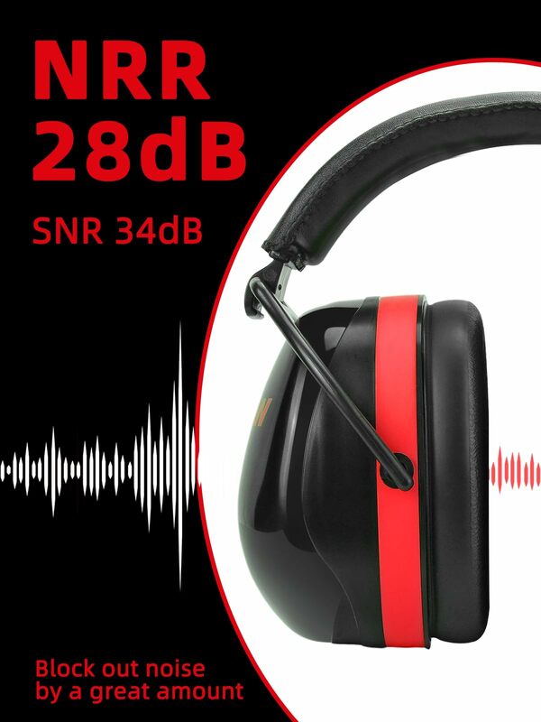 ZOHAN Noise Reduction Earmuffs Hearing Protection Safety Earmuffs Ear Defenders NRR 28dB For Autism Shooting Mowing Fireworks