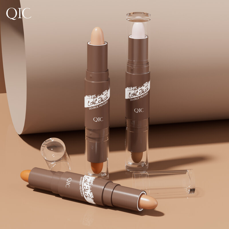 Brown Tube Dual Ended Finishing Stick Highlighting Highlighting Shadow Face Contouring Concealer Stick