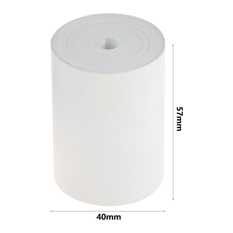1 buah 57*40 gulungan kertas nota termal untuk POS seluler 58mm pencetak termal Mini kertas cetak Label kertas penjualan baik