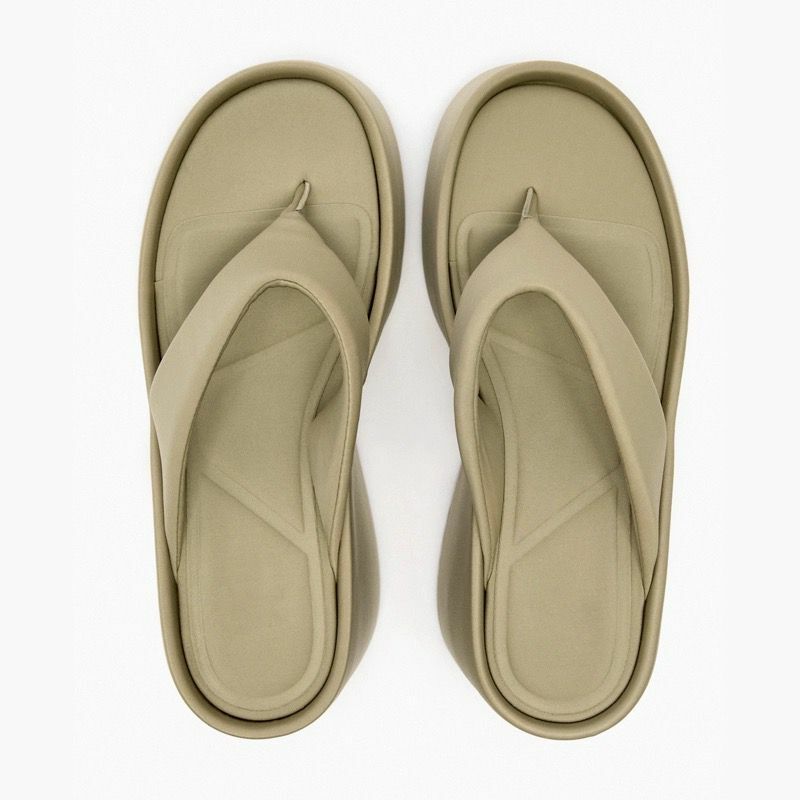 Women's Clip Toe Wedge Flip Flops New Summer Non-slip Platform Beach Sandals Woman Shoes Leisure Increase Height Outdoor Slides