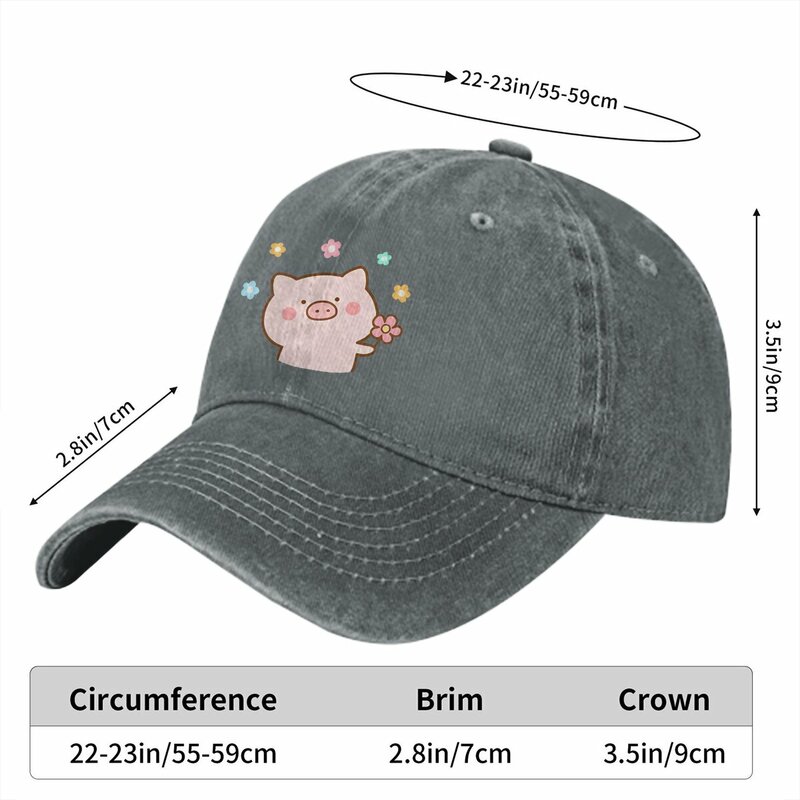 Sombrero Multicolor de emoticono de cerdo para mujer, gorra con visera, flores, visera personalizada, sombreros de protección