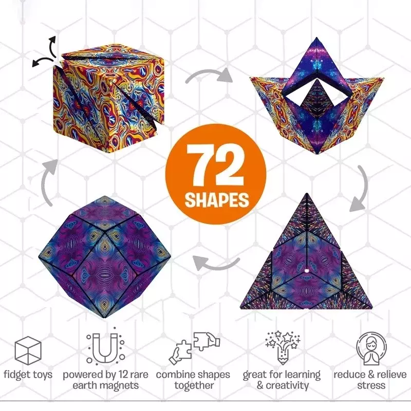 Cubo magnético infinito 3D, cubo geométrico tridimensional, ejercicio de pensamiento para niños, juguetes educativos, 2024