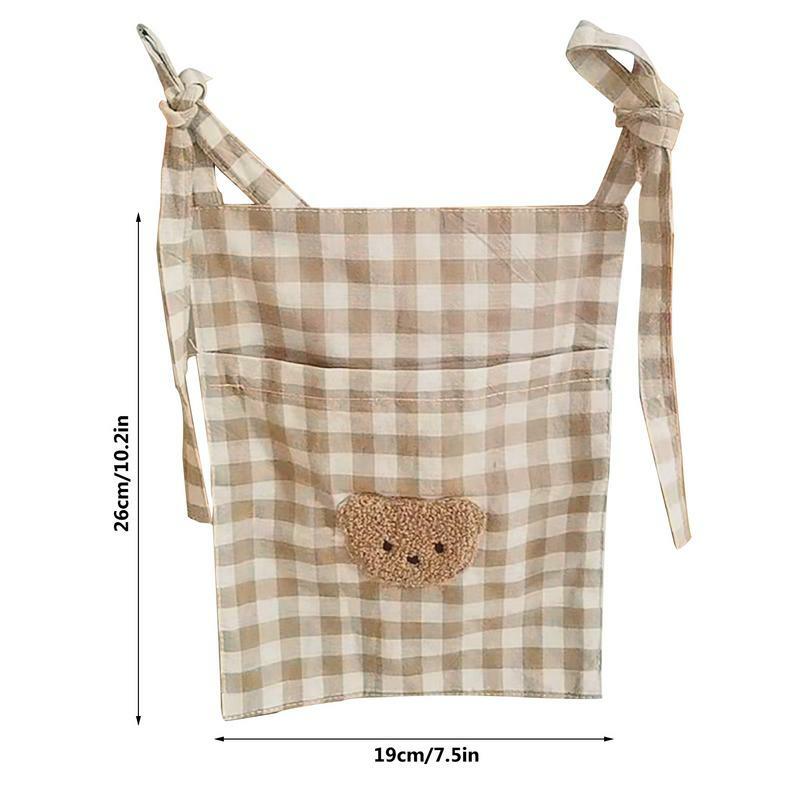 Stroller Bag Organizer Soft Cotton Storage Bag Side Sling Organizers Easy Attach Stroller Bag Non-Slip Universal Toy Bag For