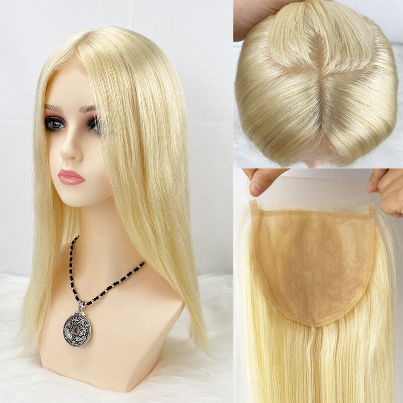 5X5 дюймов, Шелковый топ, кружевная Застежка #613, блонд, силиконовая основа, человеческие волосы, кружевная застежка с искусственными волосами Remy для наращивания