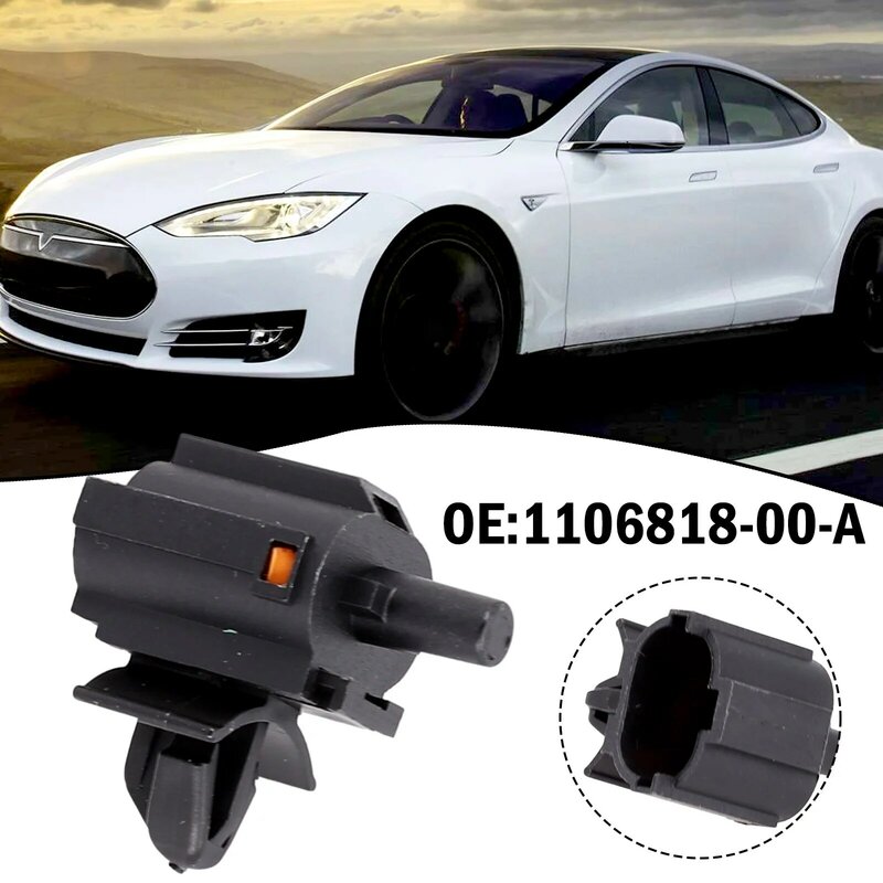 Electric Vehicle 1*Temperature Sensor ABS 1106818-00-A Black For Tesla MODEL 3/Y 2017 For Tesla MODEL 3/Y 2023 High Quality