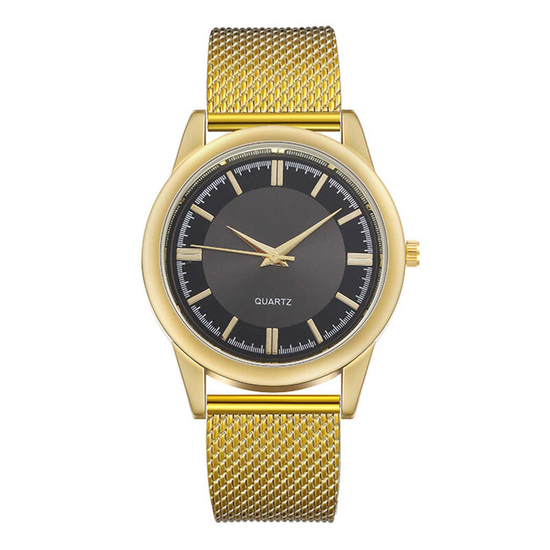 นาฬิกาควอตซ์สายสแตนเลสสตีลลำลองแนวธุรกิจสำหรับผู้ชายนาฬิกาควอตซ์หน้าปัดสไตล์ตุรกี olmayan relogios masculino