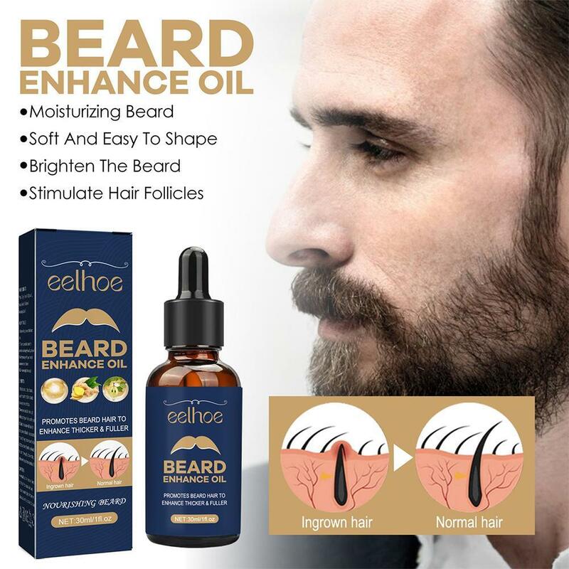 Aceite Natural para el crecimiento de la barba, herramientas de alisado hidratante, acondicionador para el cuidado de la barba para caballeros