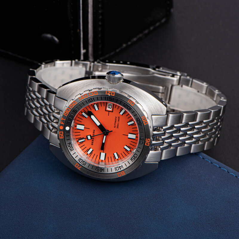 Reloj de pulsera para hombre, de marca superior, SUB300T, con cristal de zafiro mecánico automático, fecha luminosa, giro de 200m, Retro V2