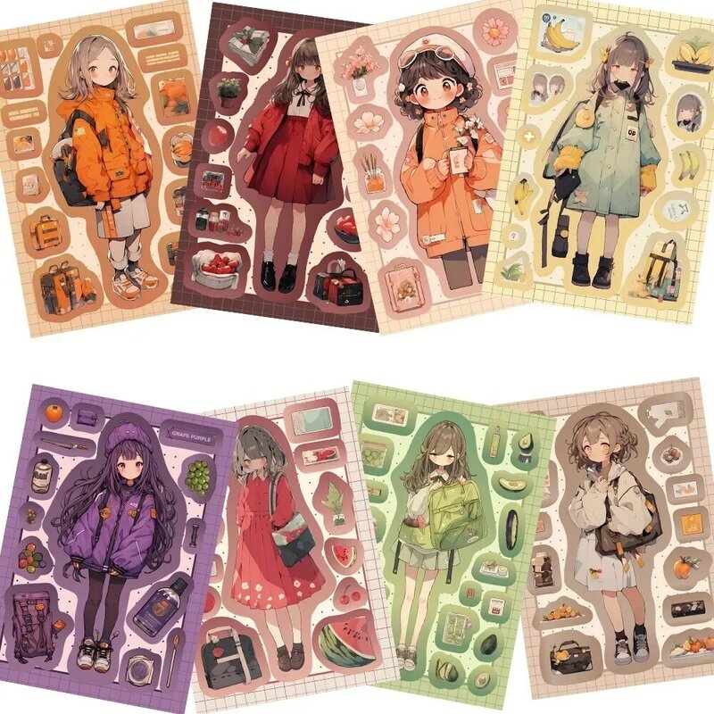 Guka Puzzle adesivos para meninas, adesivos impermeáveis, desenhos animados bonitos, DIY artesanato