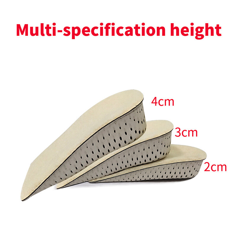 Men Women Memory Foam Increase Height High Half Insoles Shoe Inserts Increased Height Insole Pads 2.3-4.3cm Height