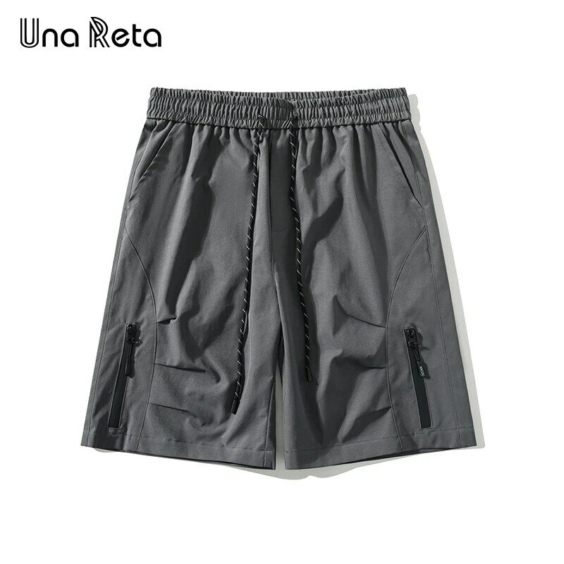 Летние мужские шорты Una Reta, новинка 2024, уличная одежда, водонепроницаемые свободные шорты для пар в стиле хип-хоп, стиль Харадзюку, уличная одежда