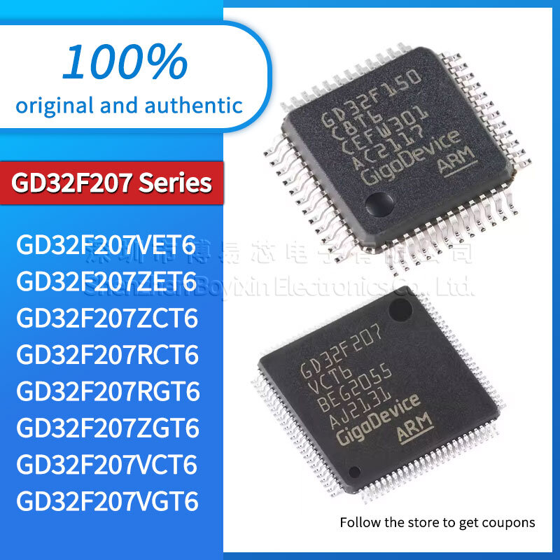 Original GD32F207VET6 GD32F207ZET6 GD32F207ZCT6 GD32F207RCT6 GD32F207RGT6 GD32F207ZGT6 GD32F207VCT6 GD32F207VGT6 MCU IC chip