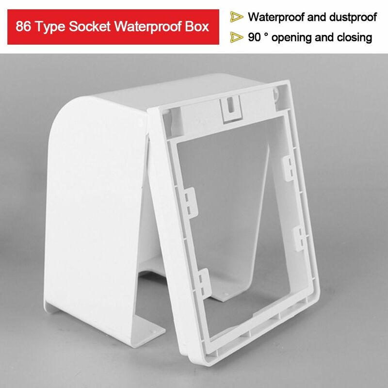 Настенная Защитная крышка переключателя, самоклеящаяся пластиковая защитная розетка 86 типа, водонепроницаемая коробка для ванной комнаты