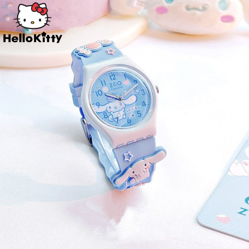 Sanrio Cinnamoroll Cartoon Anime Quartz Wrist Watch Y2k Sweet Cute Luxury Girl Birthday Gift Fashion Water Proof Student Watch