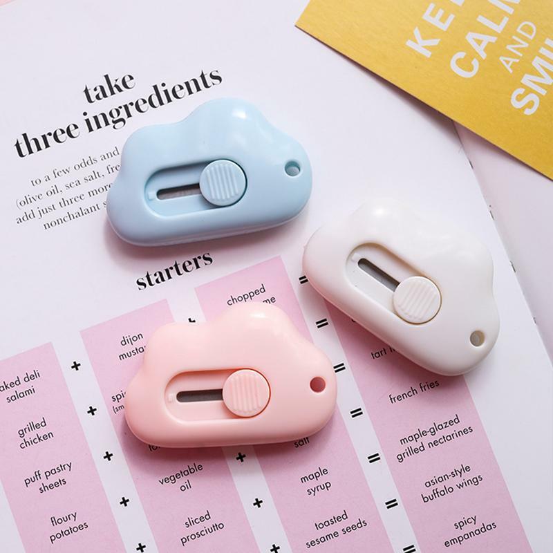 Cute Mini Small Pocket Sized Craft Wrapping Box Paper Envelope Cutter Utility Cutter Letter Opener Student Portable Art Supplies