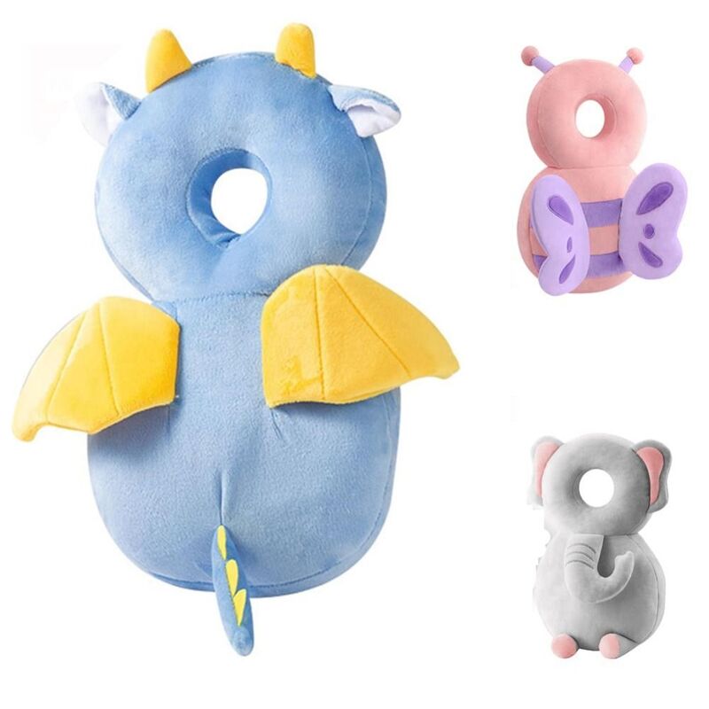 Cute Baby Walker Head Protector Comfortable Soft Backpack Wear Safety Pad Cartoon Cotton Baby Head Protection Cushion Crawling