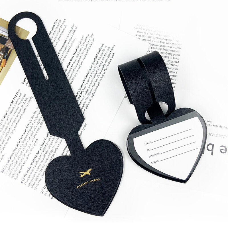Etiqueta de equipaje de corazón con letras personalizadas para hombres y mujeres, etiqueta de equipaje con logotipo, regalo de boda DIY, accesorios de viaje