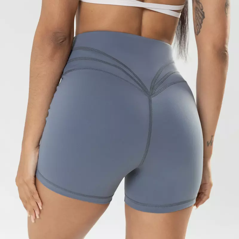 Бесшовные персиковые короткие брюки для йоги с эффектом пуш-ап, леггинсы для бега, спортивные шорты для женщин, одежда, спортивная одежда