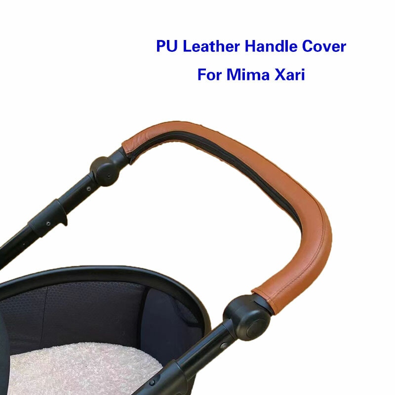 Baby Stroller PU Leather Handle Covers For Mima Xari Pram Bar Sleeve Case  Protective  Armrest Cover Stroller  Accessories