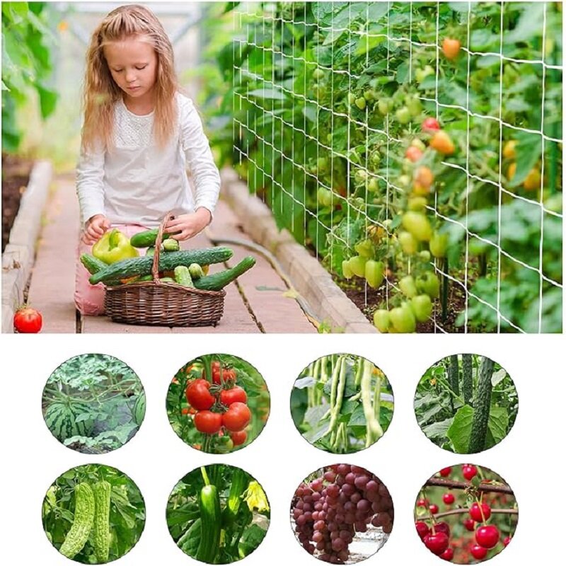 Pepper Net Abrasion Heavy Duty Polyester Climbing Net for Plants Tomato Vegetables Outdoor Gardening Accessories