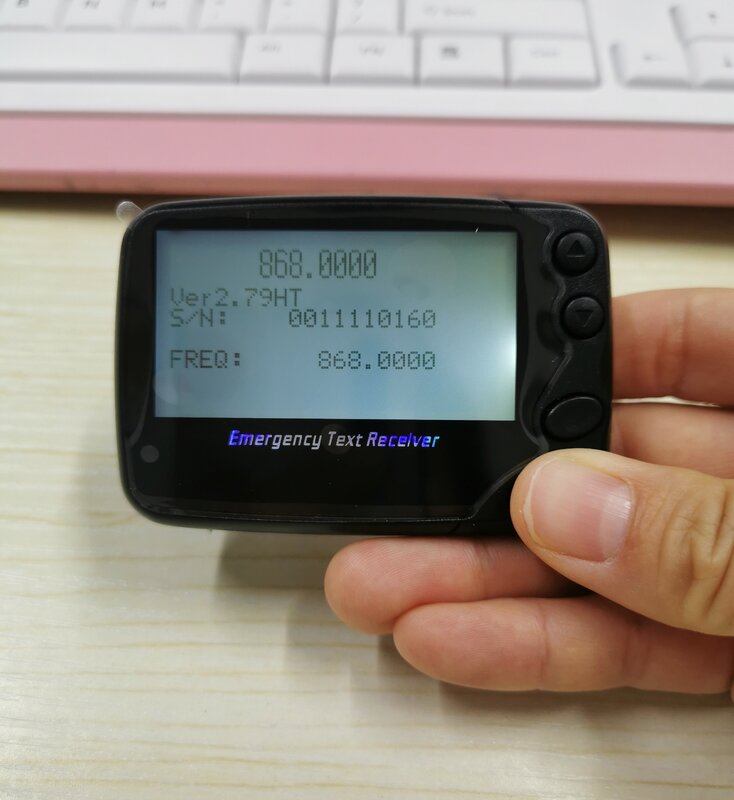 High Quality Custom Frequency Alpha Numeric Beeper Pager POCSAG Pager Emergency Text Receiver with Waist chain