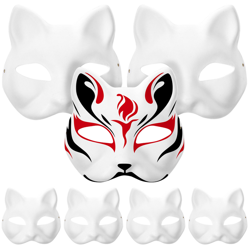 Toysian лицевая маска в виде кошки белые Неокрашенные Маски Сделай Сам ваши собственные маски Хэллоуин карнавал день Святого Валентина творческая картина класс