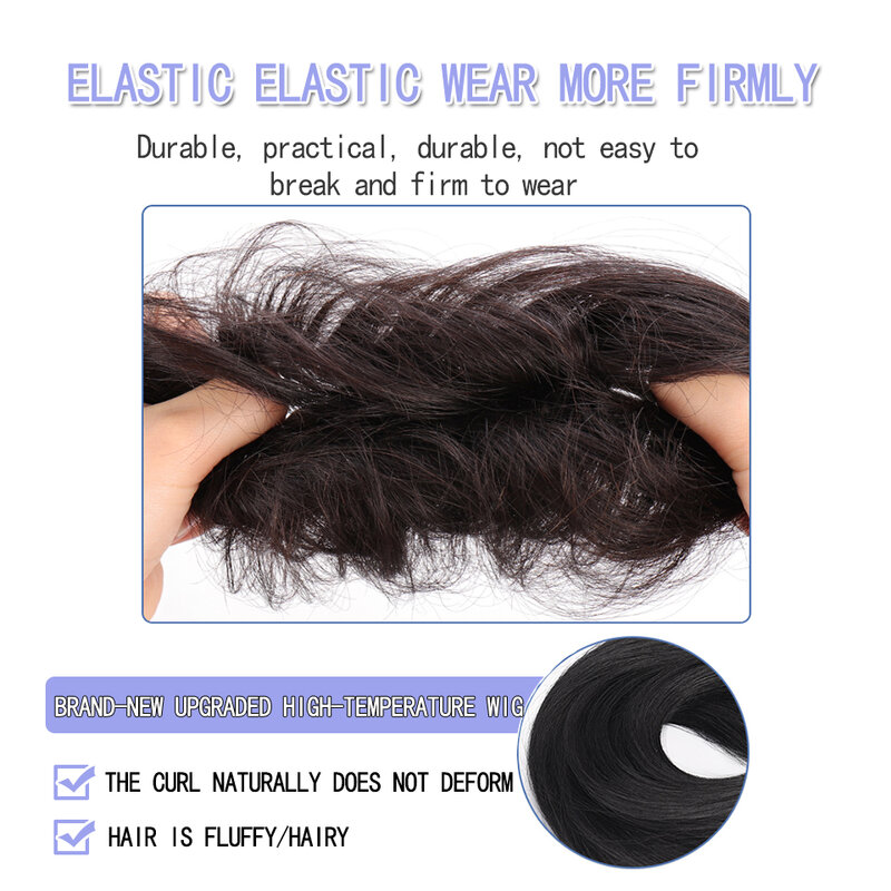 Lazy Dragon Beard Ball Head Wig Ring capelli sintetici femminile coreano Hair Styling Photography artefatto