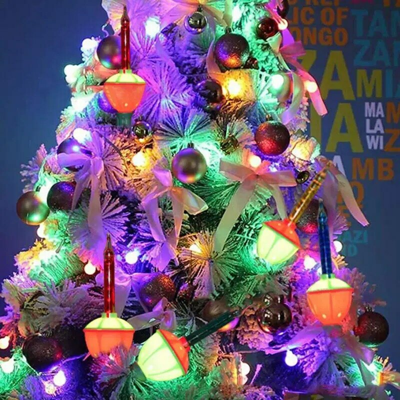 Luces de burbujas Multicolor para Navidad, cadena de luces de noche con fluido, portátil, para Porches, bodas y Patios