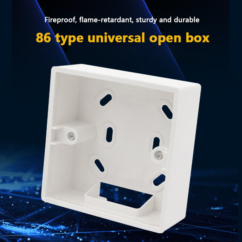 1pc High Quality External Mounting Box For 86mm*86mm*34mm Standard Switches Sockets Apply For Any Position Of Wall Surface