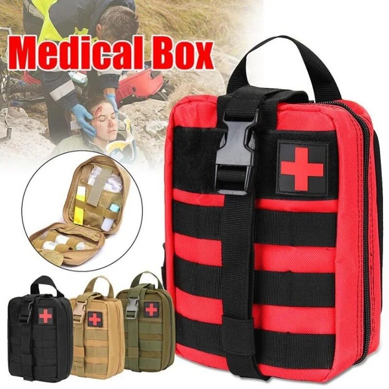 Kit de primeros auxilios táctico, bolsa de supervivencia, caja médica al aire libre, bolsa de SOS de gran tamaño, bolsa táctica de primeros auxilios, bolsa de Kit médico Molle EM