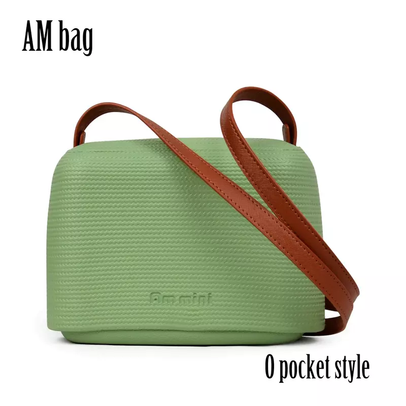 2024 AMbag Obag O bag Style O Pocket impermeabile Mini Color caramella con cinturino in pelle borsa da donna con patta in Gel di silice