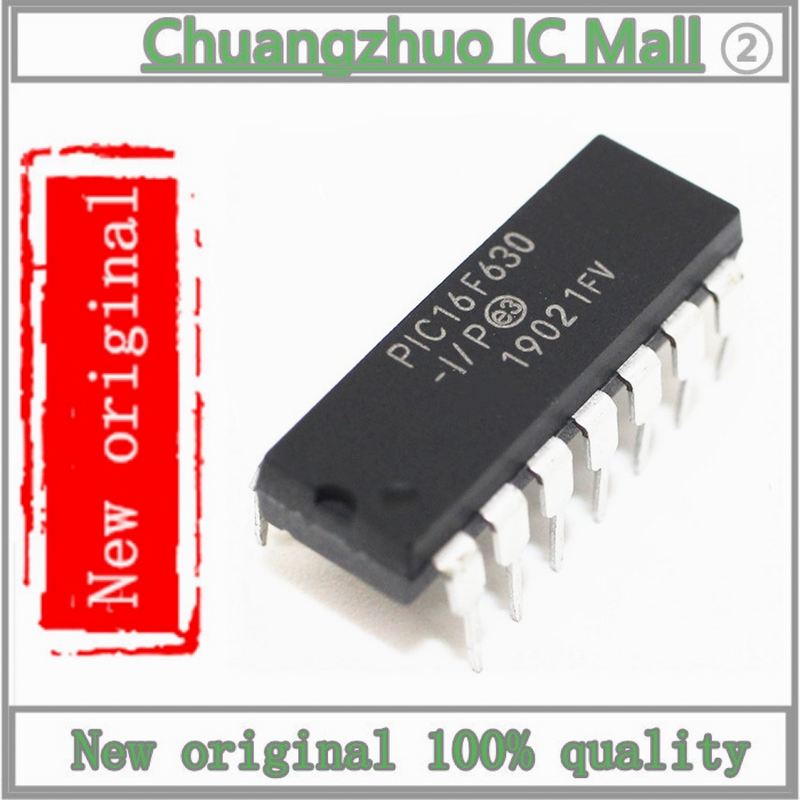 10 Teile/los PIC16F630-I/P PIC16F630-I PIC16F630 IC MCU 8BIT 1,75 KB FLASH 14DIP IC Chip Neue original