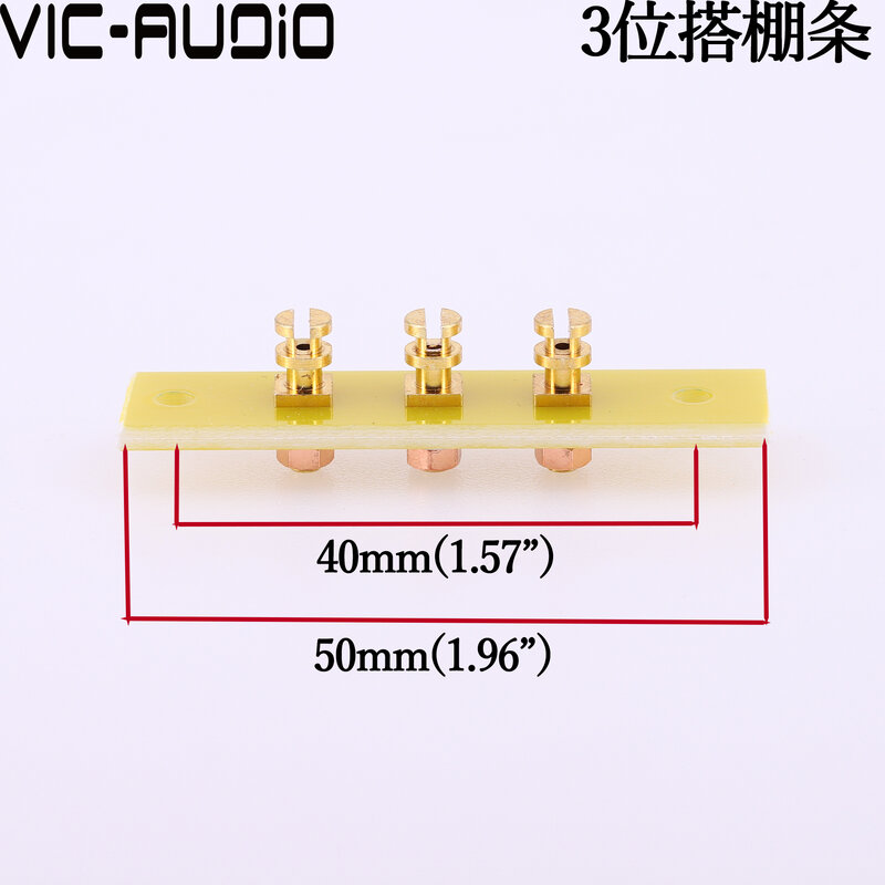 1PC 3Lug 5Lug 6Lug Turret Board Gold Plated Audio Strip Tag Terminal Lug Board For Audio Vintage Amplifier HIFI DIY