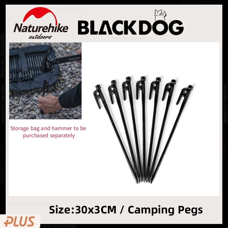 Naturehike-Blackdog Per esterni Chiodi da terra in acciaio inox Chiodi da montaggio per tende da esterno  Chiodi da terra antivento per tettoie  Chiodi da campeggio