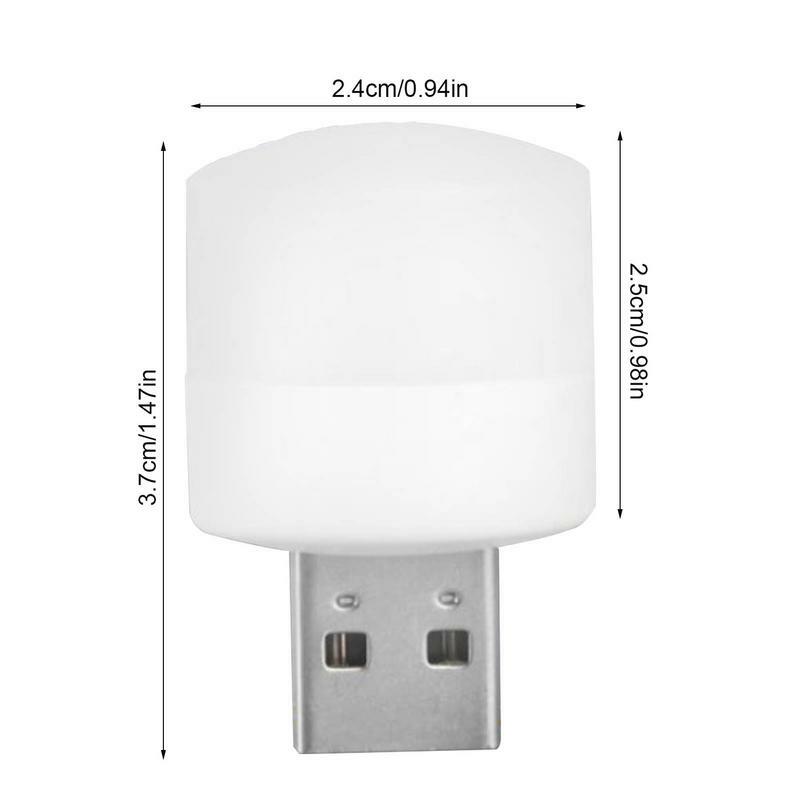 Bombilla LED USB para baño, luz nocturna suave, protección ocular, para coche, guardería y cocina