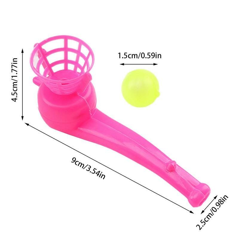 Blow Ball Pipe Game Floating Blowing Pipe Stress Reliever Pipe Stress Reliever Ball Educational Toys Funny Party Supplies