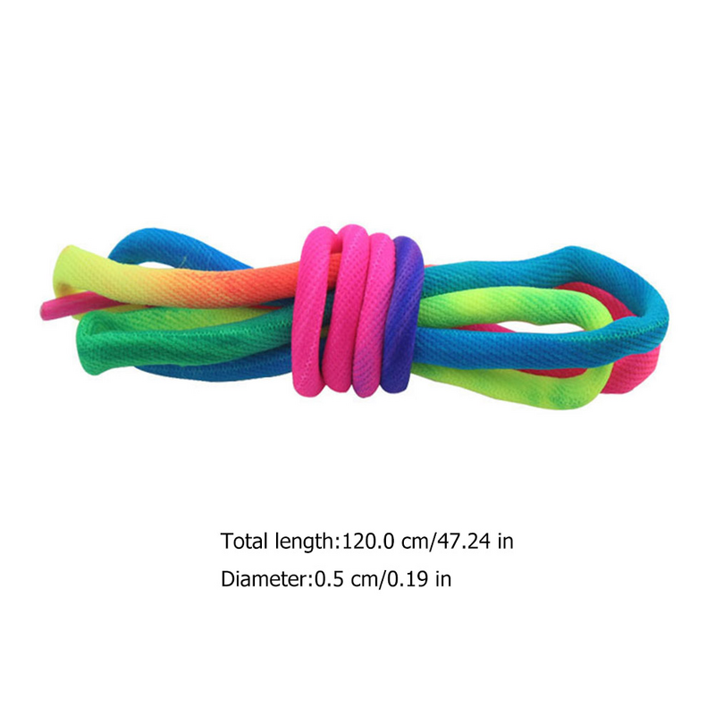 1 Pair Colorful Round Shoe Laces Rainbow Stylish Shoelaces Shoe Accessories