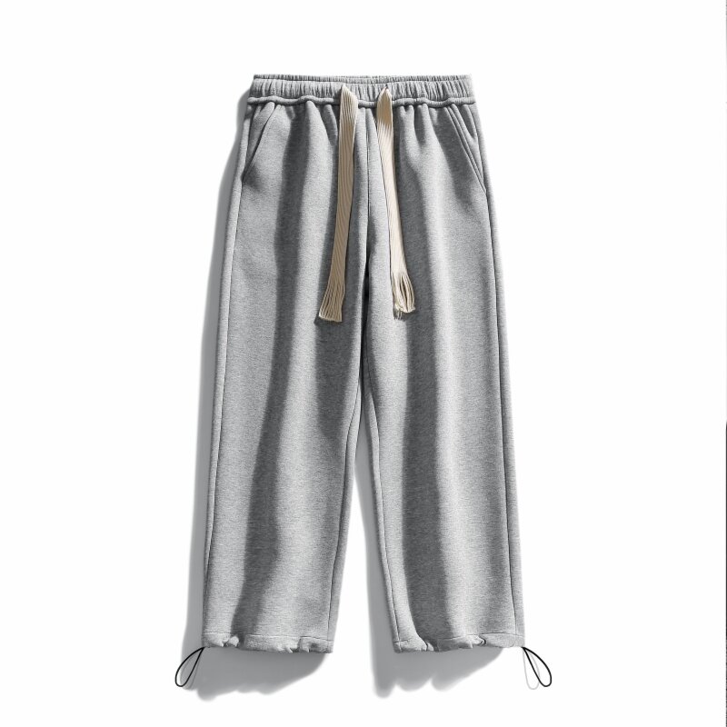 Men'S Spring And Autumn New Casual Versatile Pants Korean Fashion Youth Students Drawstring Loose Straight Sports Trousers