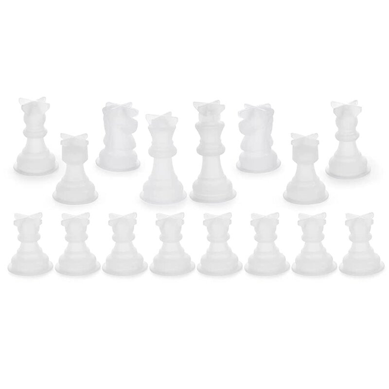 قالب الشطرنج Resin سيليكون الشطرنج الراتنج قالب الشطرنج الكريستال الايبوكسي الصب قوالب DIY بها بنفسك الحرف صنع هدية عيد